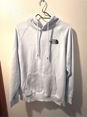 North Face Box NSE Pullover Hoodie Gray Logo Fleece Sweatshirt Women’s
